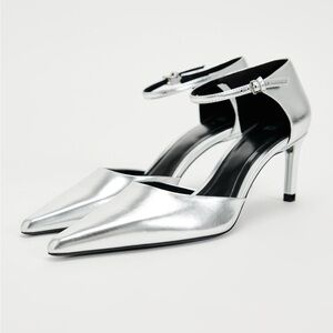 Zara Metallic Heeled Shoes